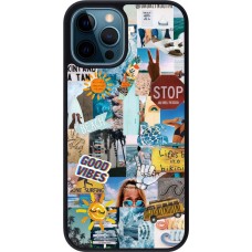 Coque iPhone 12 / 12 Pro - Silicone rigide noir Summer 2021 15