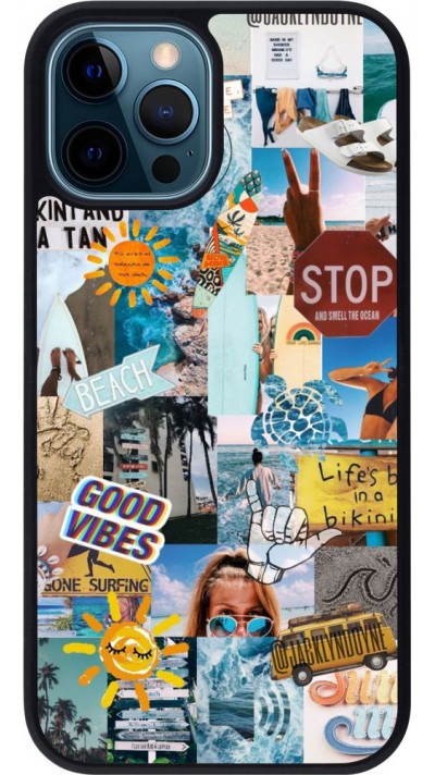 Coque iPhone 12 / 12 Pro - Silicone rigide noir Summer 2021 15