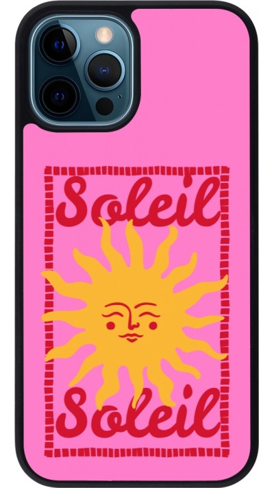 Coque iPhone 12 / 12 Pro - Silicone rigide noir Sun sun 2026