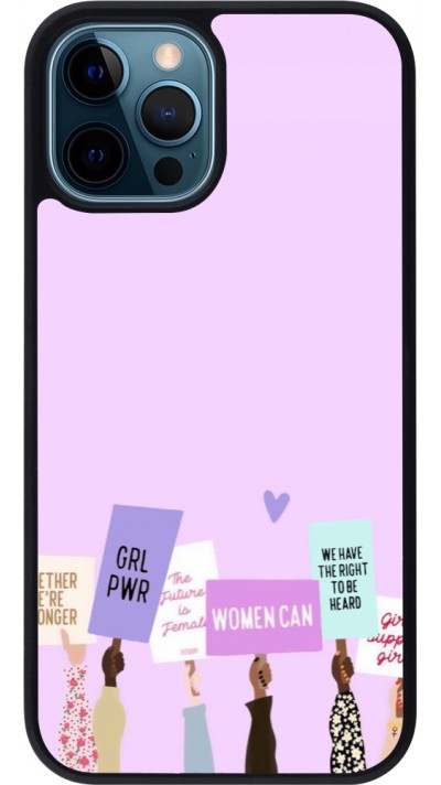 Coque iPhone 12 / 12 Pro - Silicone rigide noir Womens day 2026 9