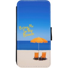 Coque iPhone 12 / 12 Pro - Wallet noir Summer 2025 Bring me to the beach