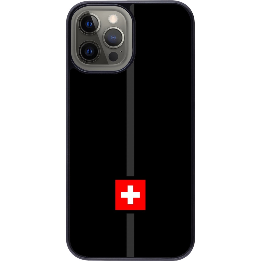 iPhone 12 Pro Max Case Hülle - Kanton CH schwarz
