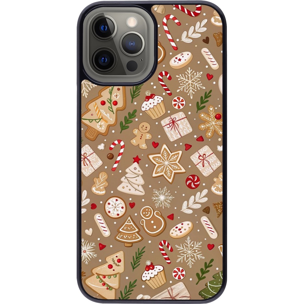 Coque iPhone 12 Pro Max - Christmas 25 Pattern Ginger Cookie