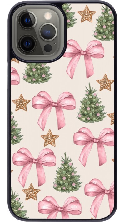Coque iPhone 12 Pro Max - Christmas 25 Vintage Ribbons