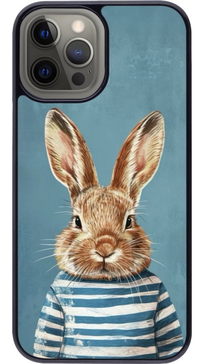Coque iPhone 12 Pro Max - Easter 2026 Rabbit navy