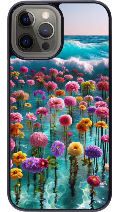 Coque iPhone 12 Pro Max - Flower sea waves