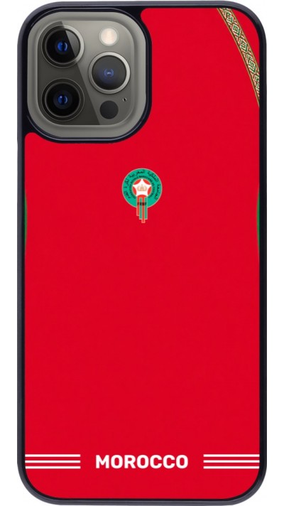 Coque iPhone 12 Pro Max - Maillot de football Maroc 2026 personnalisable