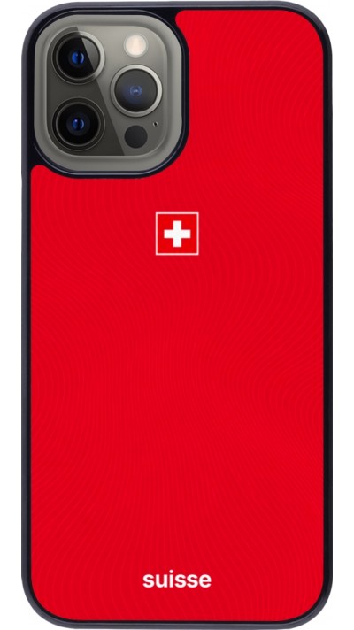 Coque iPhone 12 Pro Max - Maillot de football Suisse 2026 personnalisable