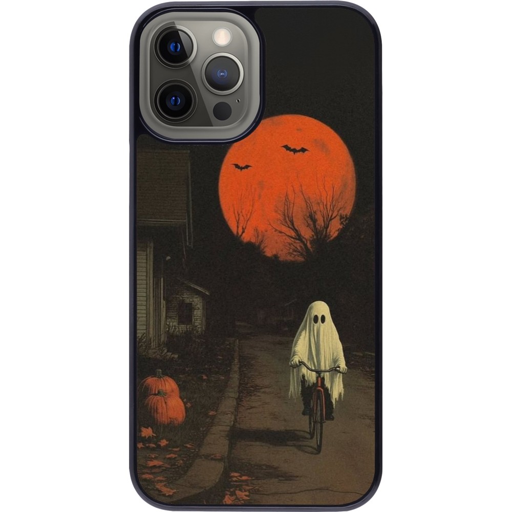 Coque iPhone 12 Pro Max - Halloween 2025 Ghost on a bicycle