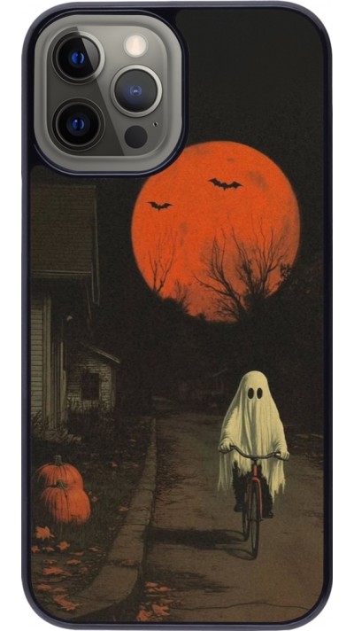 Coque iPhone 12 Pro Max - Halloween 2025 Ghost on a bicycle
