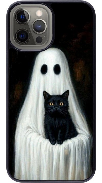 Coque iPhone 12 Pro Max - Halloween 2025 Ghost with black cat