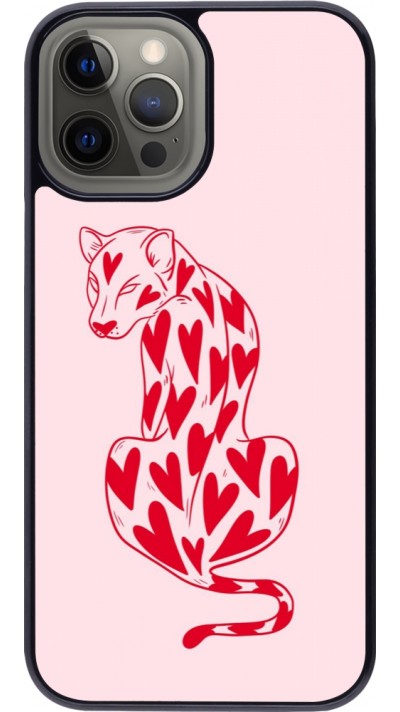 Coque iPhone 12 Pro Max - Leopard with hearts 2026