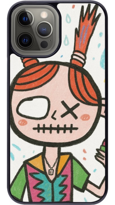 Coque iPhone 12 Pro Max - Little Girl Sketch