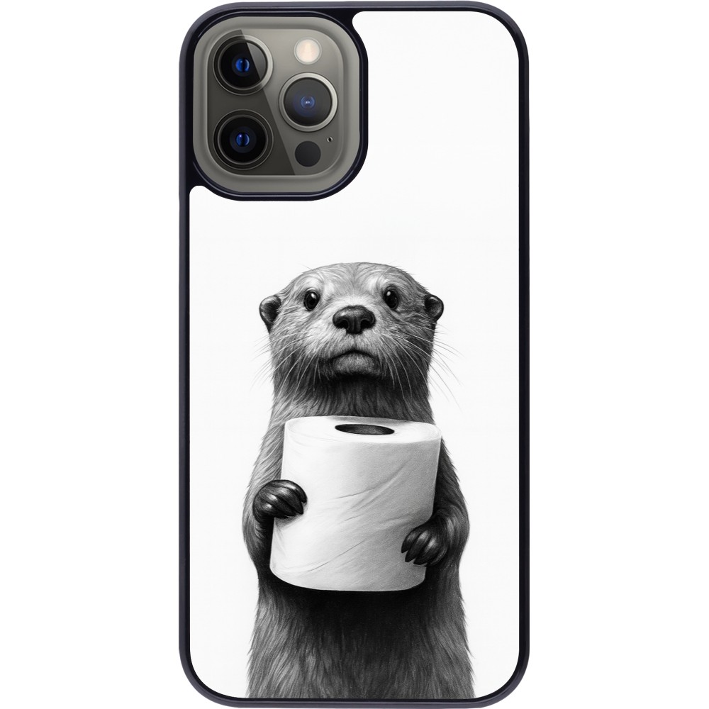 Coque iPhone 12 Pro Max - Loutre papier de toilette