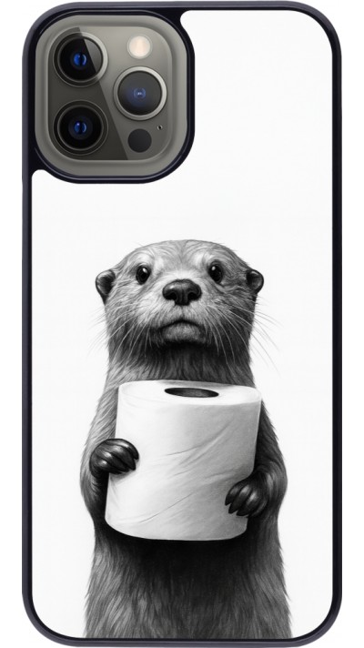 Coque iPhone 12 Pro Max - Loutre papier de toilette