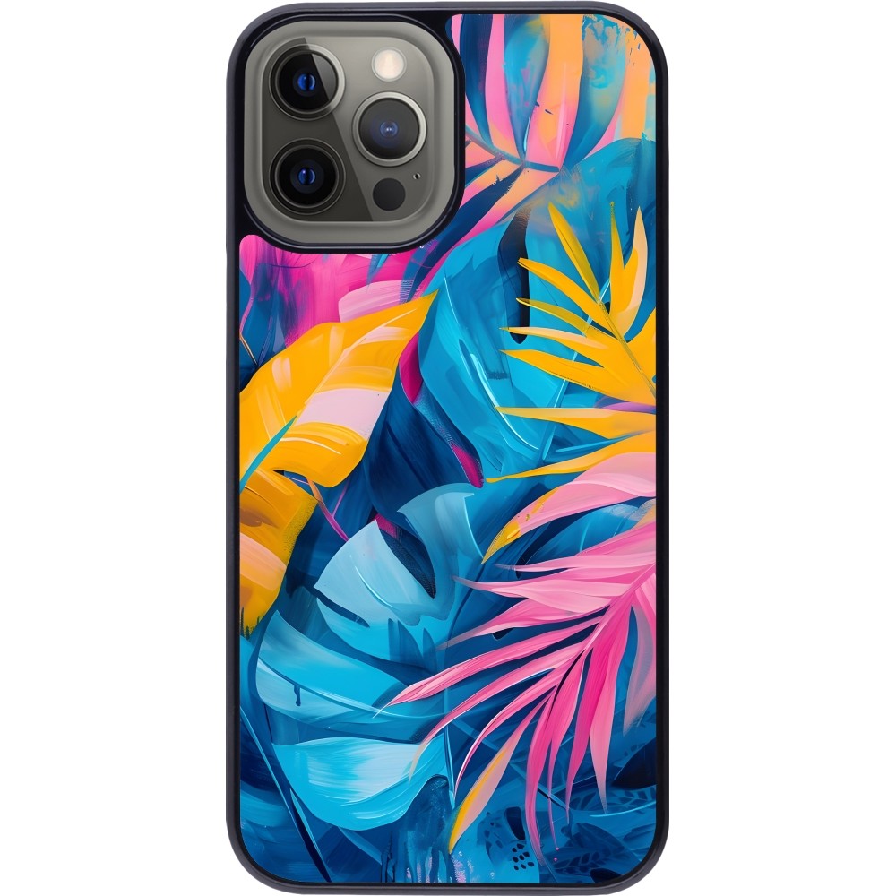 iPhone 12 Pro Max Case Hülle - Palms Blue