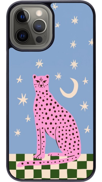 Coque iPhone 12 Pro Max - Pink leopard with stars 2026