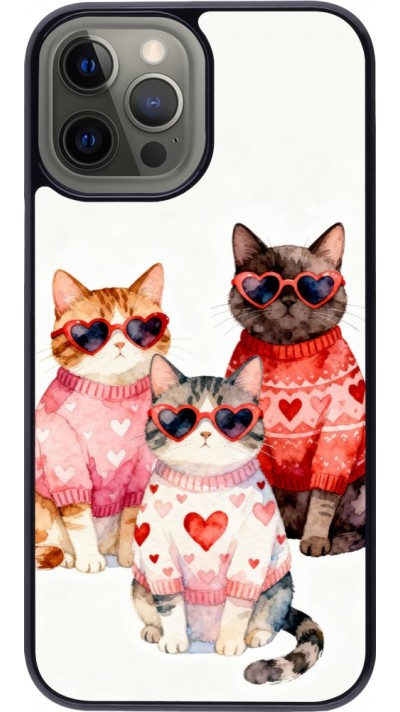 Coque iPhone 12 Pro Max - Saint Valentines Day 26 Cat Love