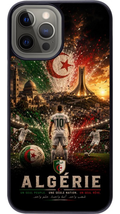 Coque iPhone 12 Pro Max - Football Algérie splash 2026