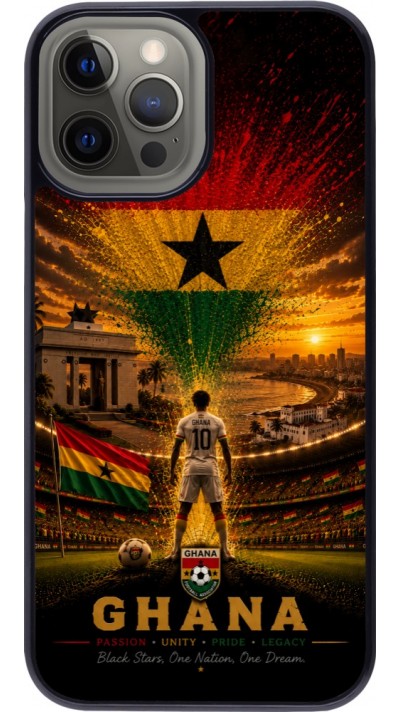 Coque iPhone 12 Pro Max - Football Ghana splash 2026