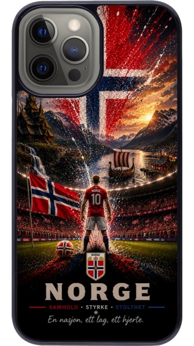 Coque iPhone 12 Pro Max - Football Norvège splash 2026