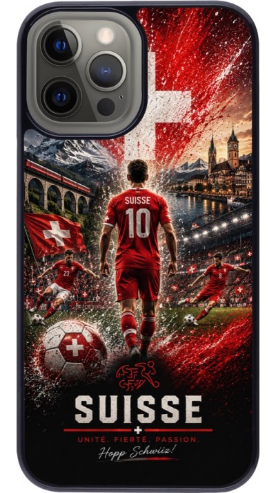Coque iPhone 12 Pro Max - Football Suisse splash 2026