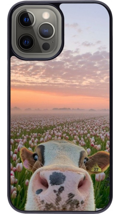 Coque iPhone 12 Pro Max - Cow with tulips 2026