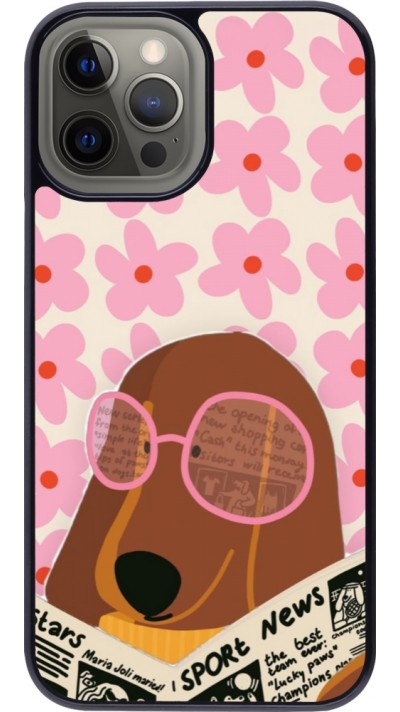 Coque iPhone 12 Pro Max - Dog with newspaper 2026