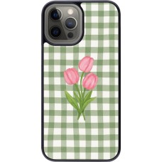 Coque iPhone 12 Pro Max - Green vichy tulips 2026