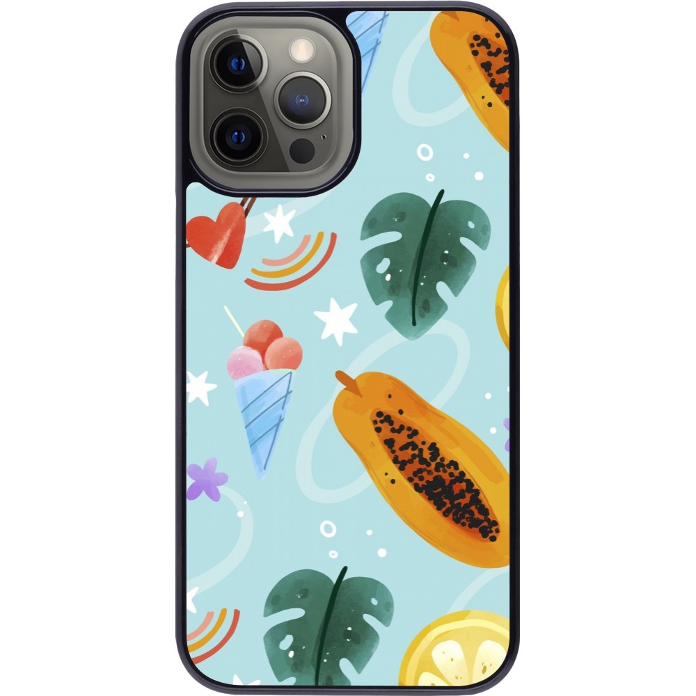 Coque iPhone 12 Pro Max - Summer 2025 Pattern papaya