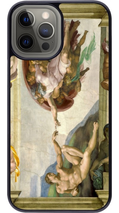 Coque iPhone 12 Pro Max - Tableau art - La Création d’Adam - Michel-Ange