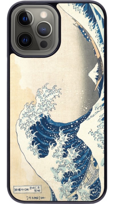 Coque iPhone 12 Pro Max - Tableau art - La Grande Vague de Kanagawa - Hokusai