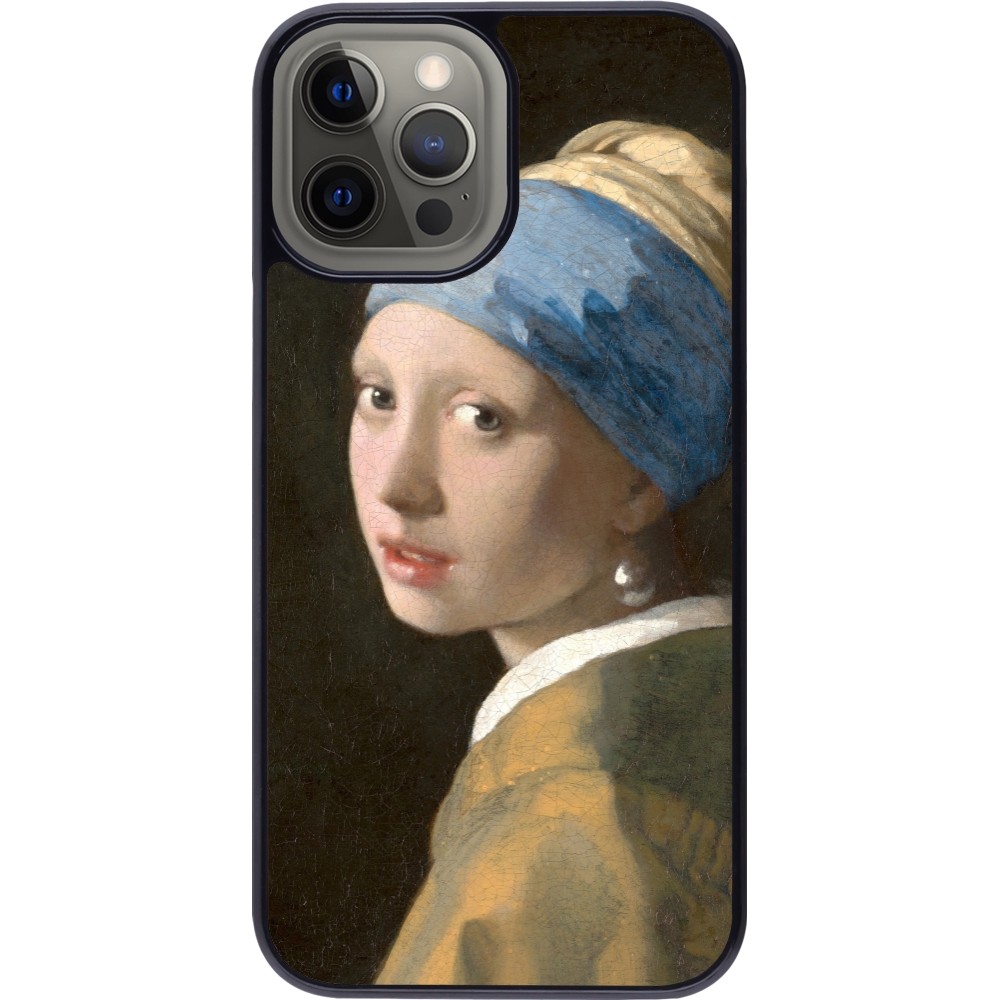 Coque iPhone 12 Pro Max - Tableau art - La Jeune fille à la perle - Johannes Vermeer