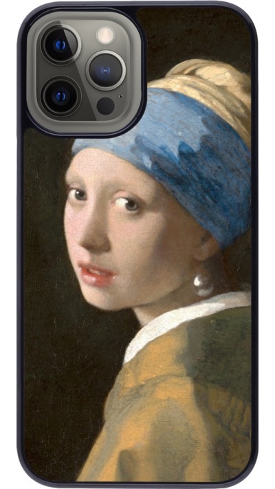 Coque iPhone 12 Pro Max - Tableau art - La Jeune fille à la perle - Johannes Vermeer