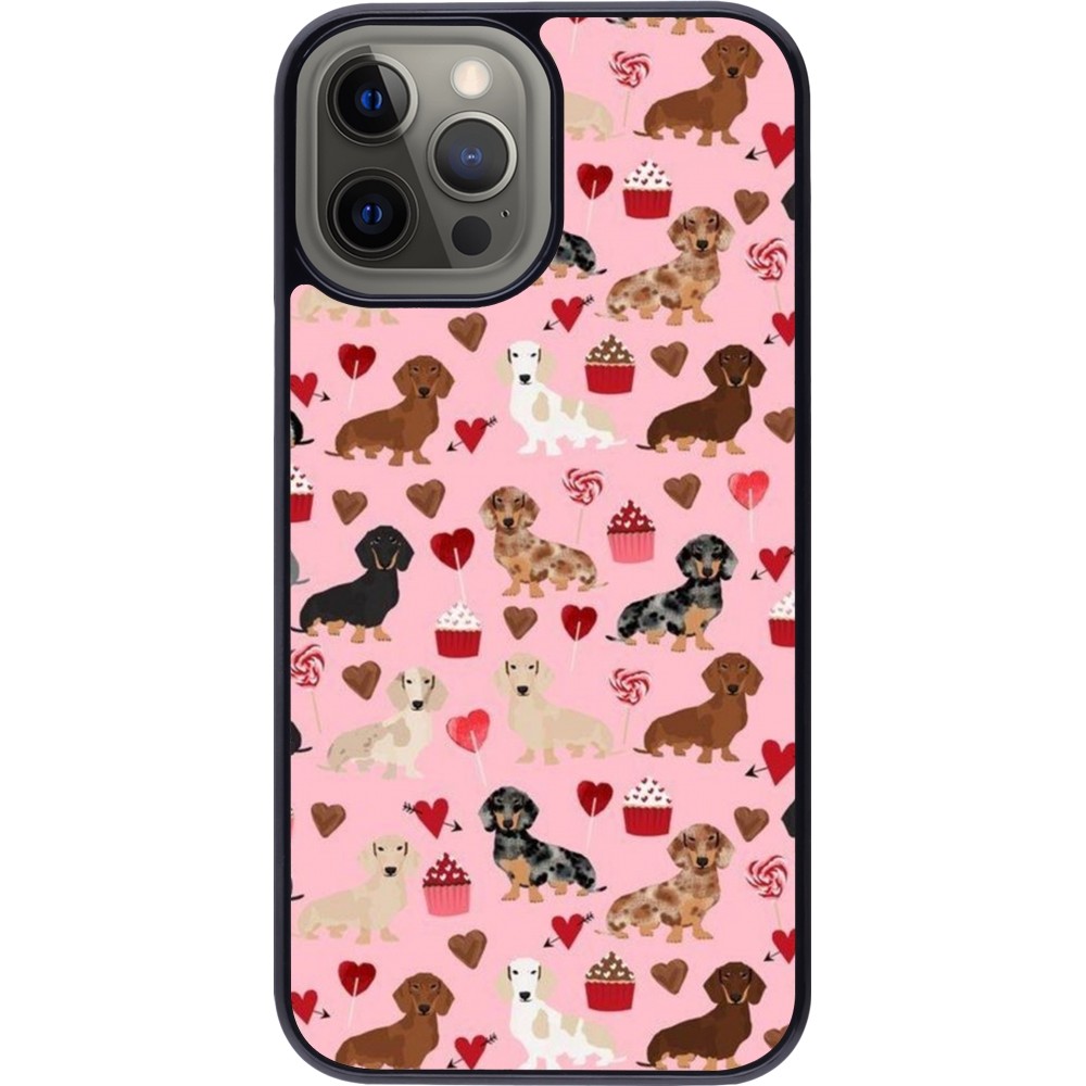 iPhone 12 Pro Max Case Hülle - Valentine 2024 puppy love