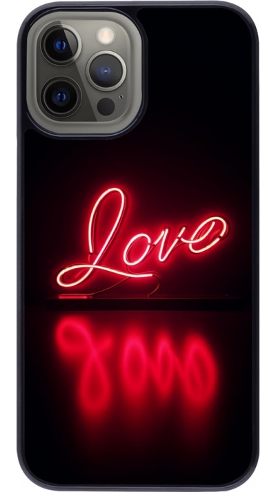 Coque iPhone 12 Pro Max - Valentine 2025 Neon Love