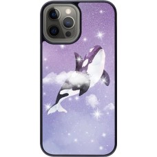 Coque iPhone 12 Pro Max - Whale in sparking stars