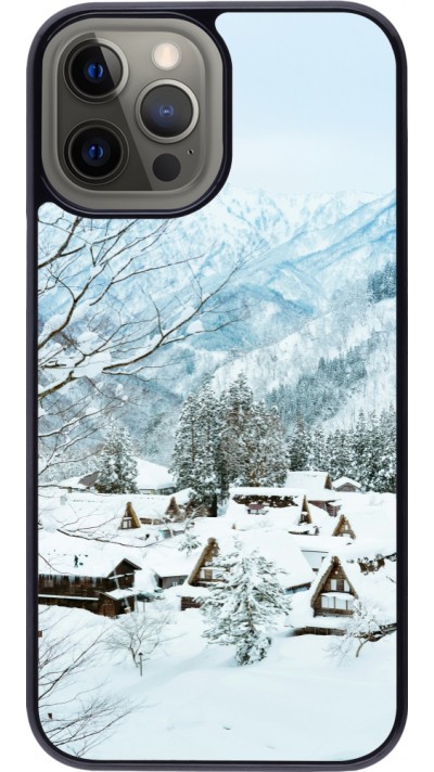 Coque iPhone 12 Pro Max - Winter 25 Winter snowy landscape