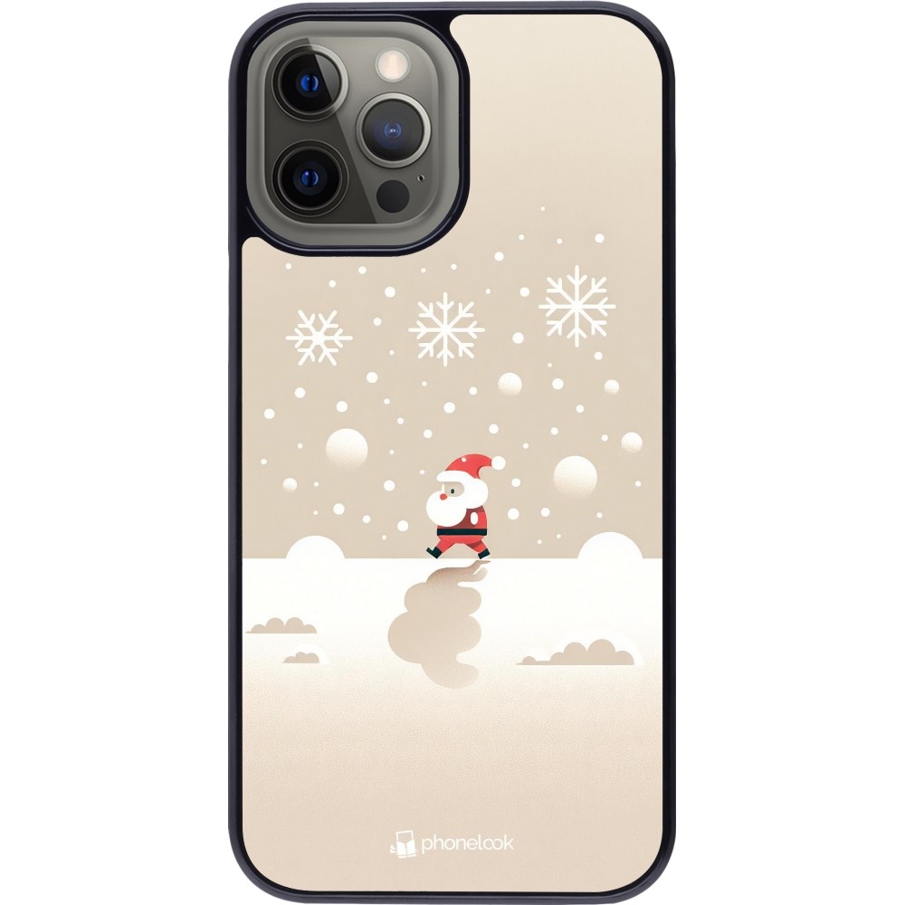 iPhone 12 Pro Max Case Hülle - Weihnachten 2023 Minimalistischer Weihnachtsmann