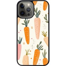 Coque iPhone 12 Pro Max - Silicone rigide noir Easter 2026 Illustration carrots