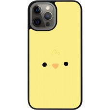 Coque iPhone 12 Pro Max - Silicone rigide noir Easter 2026 Little chicken