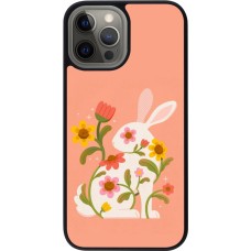 Coque iPhone 12 Pro Max - Silicone rigide noir Easter 2026 Rabbit collage