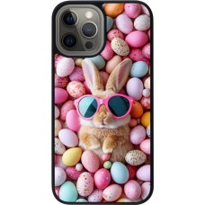 iPhone 12 Pro Max Case Hülle - Silikon schwarz Easter 2026 Rabbit fun