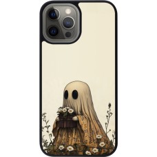 Coque iPhone 12 Pro Max - Silicone rigide noir Halloween 2025 Ghost gardener