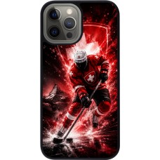 Coque iPhone 12 Pro Max - Silicone rigide noir Hockey World Championship Player