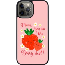 iPhone 12 Pro Max Case Hülle - Silikon schwarz Mom 2026 Berry best