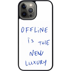 iPhone 12 Pro Max Case Hülle - Silikon schwarz Offline is the new luxury