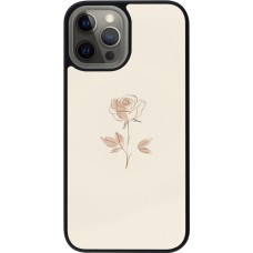 iPhone 12 Pro Max Case Hülle - Silikon schwarz Rosa Sand Minimalistisch