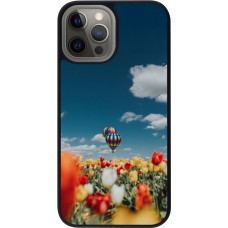 Coque iPhone 12 Pro Max - Silicone rigide noir Hot air balloon 2026