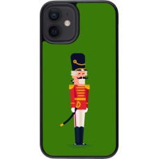Coque iPhone 12 mini - Christmas 25 Nutcracker Green
